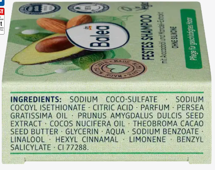 Shampooing solide à l’avocat & au lait d’amande – 60 g