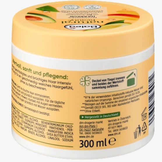 Masque capillaire réparateur Natural Beauty – 300 ml