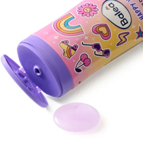 Gel douche enfant visage, corps, shampooing & après-shampooing 4-en-1 “Happy Vibes” – 300 ml 🎵