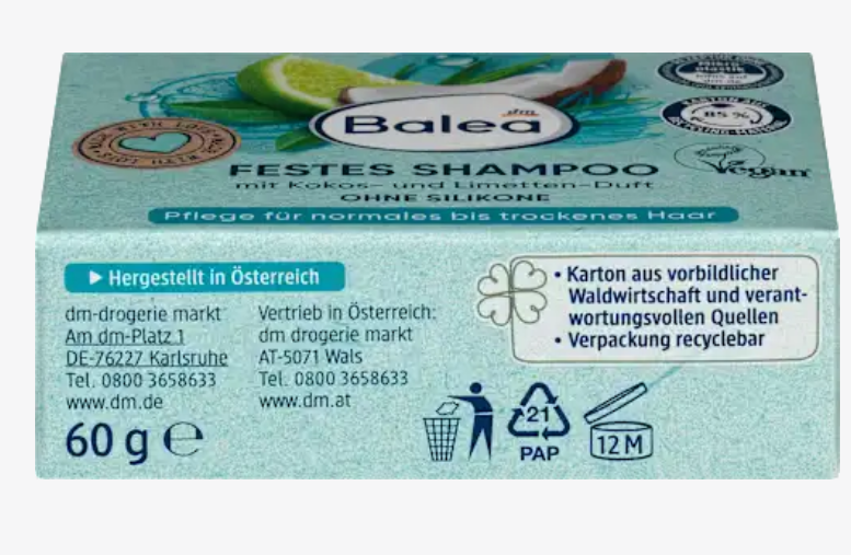Shampooing solide Coco & Citron vert – 60 g