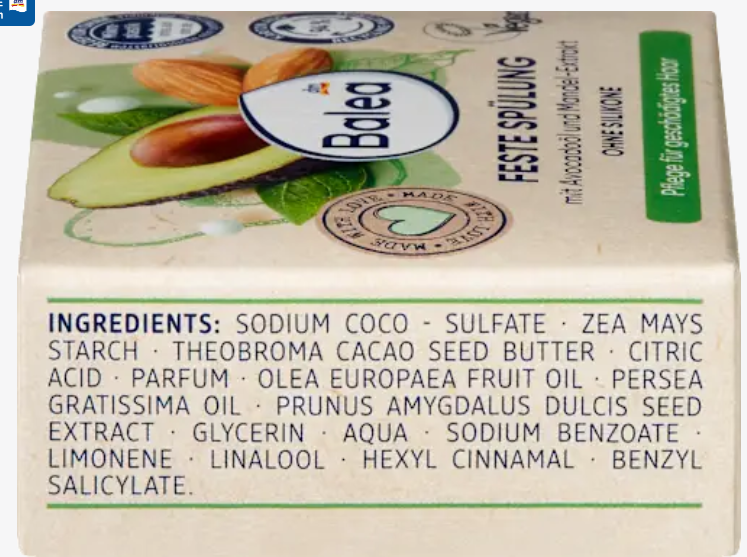 Après-shampooing solide à l’avocat & au lait d’amande – 60 g