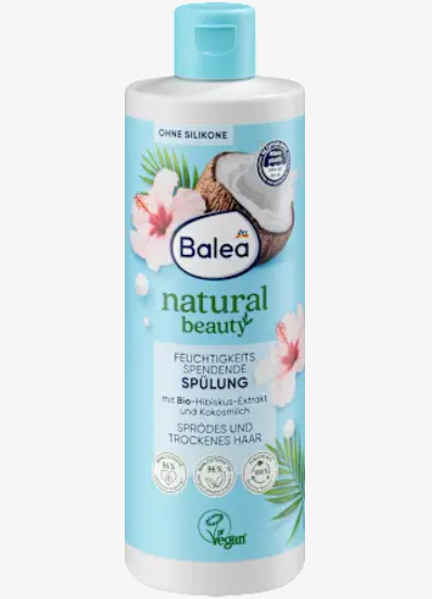 Après-shampooing Natural Beauty à l’extrait d’hibiscus et au lait de coco – 350 ml