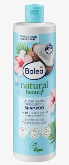 Shampooing Natural Beauty à l’extrait d’hibiscus et au lait de coco, 400 ml