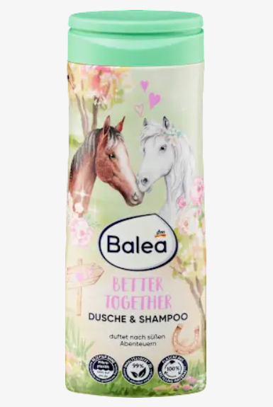 Gel Douche & Shampooing Enfant 2-en-1 “Better Together” – 300 ml 🐴🌸